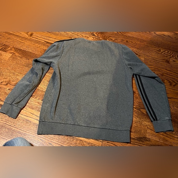 Adidas Men's Charcoal Crewneck Sweater - Picture 4 of 5
